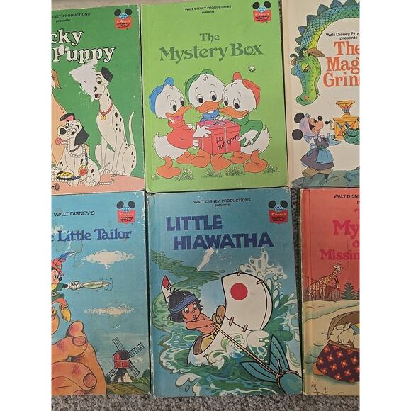 Lot of 8 VTG Walt Disney Ephemera Scrapbooking Hardcover Children's Story Books - Picture 3 of 7